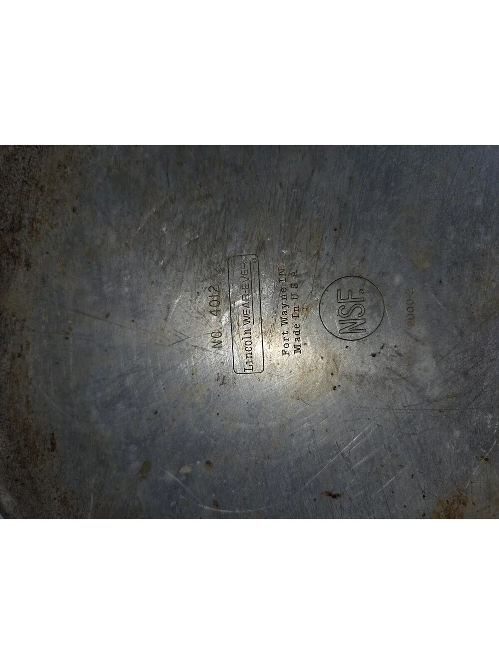 Vintage Lincoln Wear Ever 4012 Aluminum Fry Pan 12